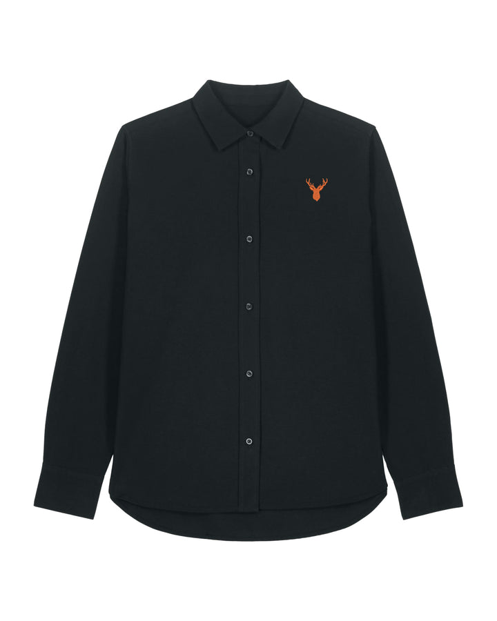 Oxford Bluse Damen - Geweih orange