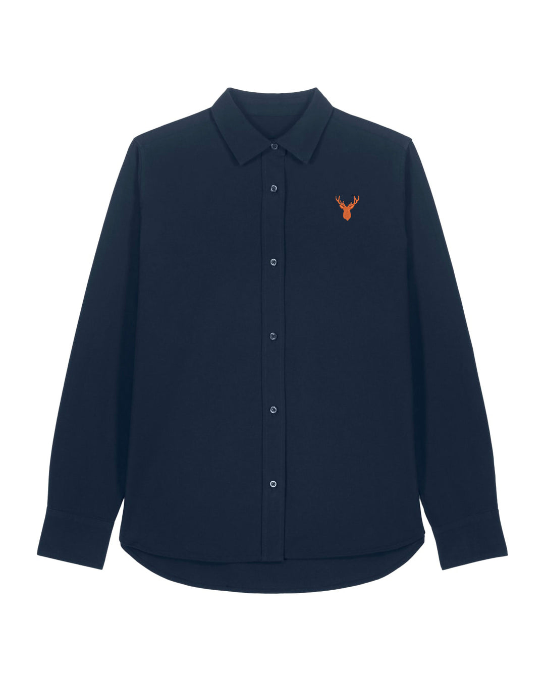 Oxford Bluse Damen - Geweih orange