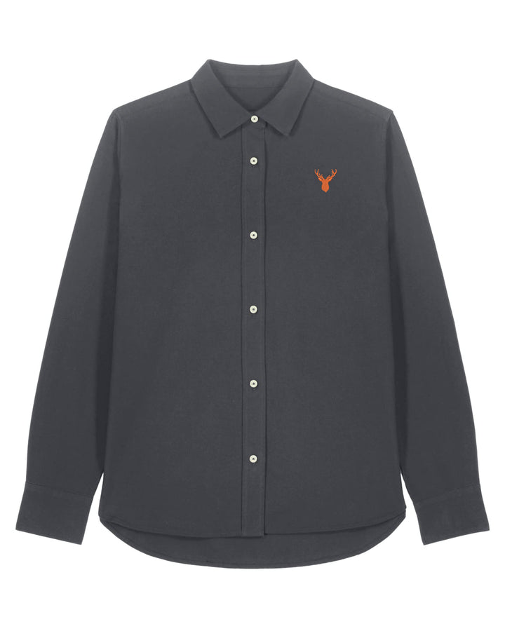 Oxford Bluse Damen - Geweih orange