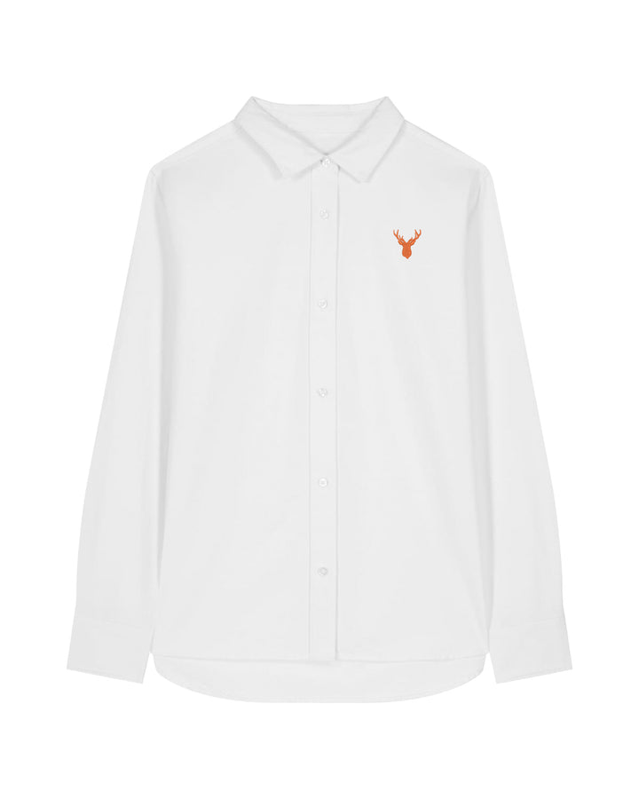 Oxford Bluse Damen - Geweih orange