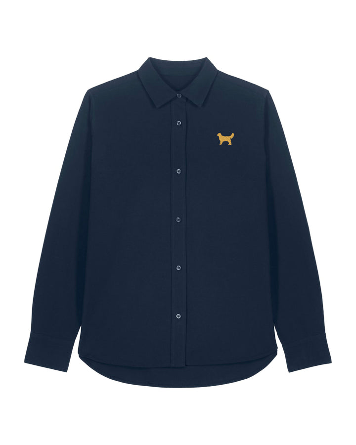 Oxford Bluse Damen - Golden Retriever gold