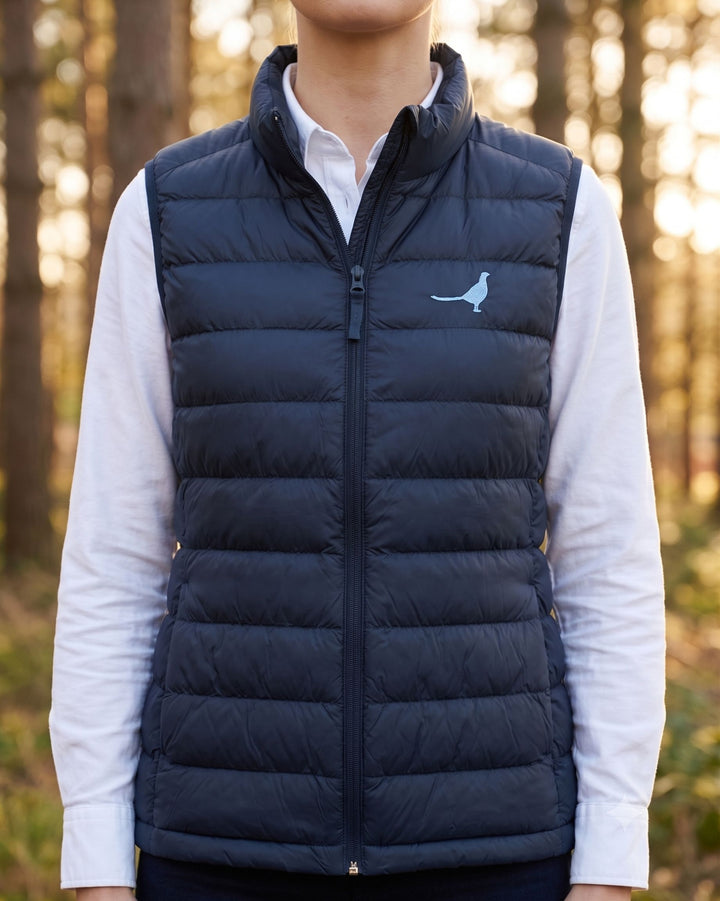 Daunenweste Damen - Fasan blau