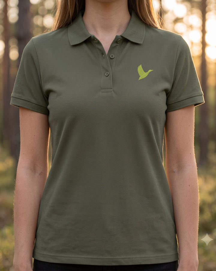 Polo Shirt Damen Organic Ente grün