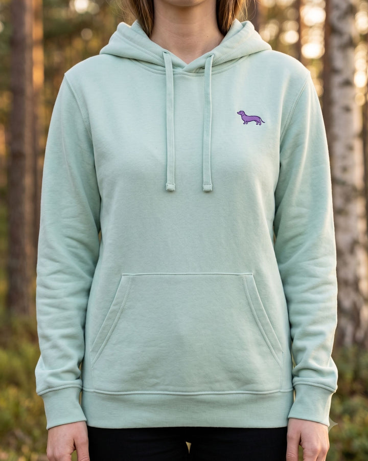 Hoodie Damen Organic Dackel lila