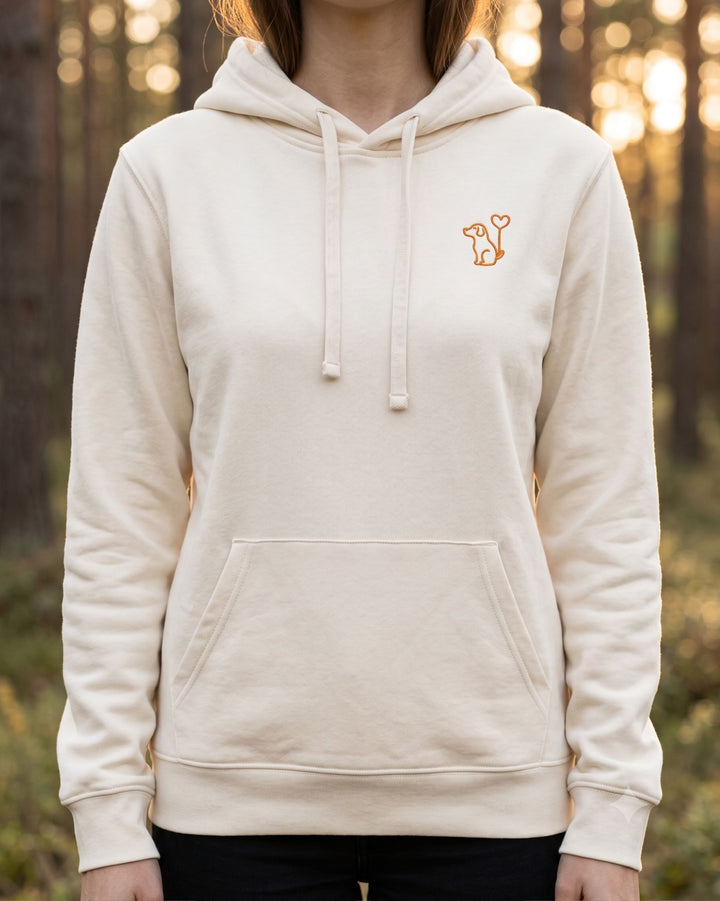 Hoodie Damen Organic Art Dog gold
