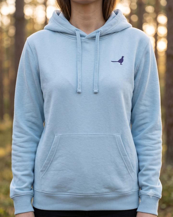 Hoodie Damen Organic Fasan blau