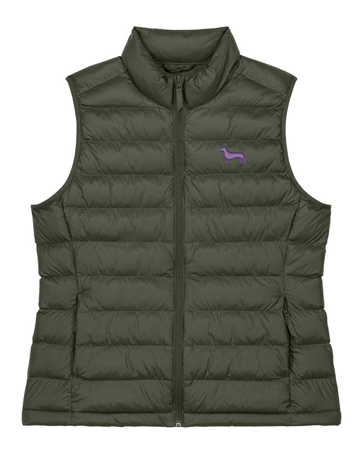 Daunenweste Damen - Dackel lila